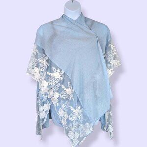 Cherie Bliss Blue Woven Cover-Up